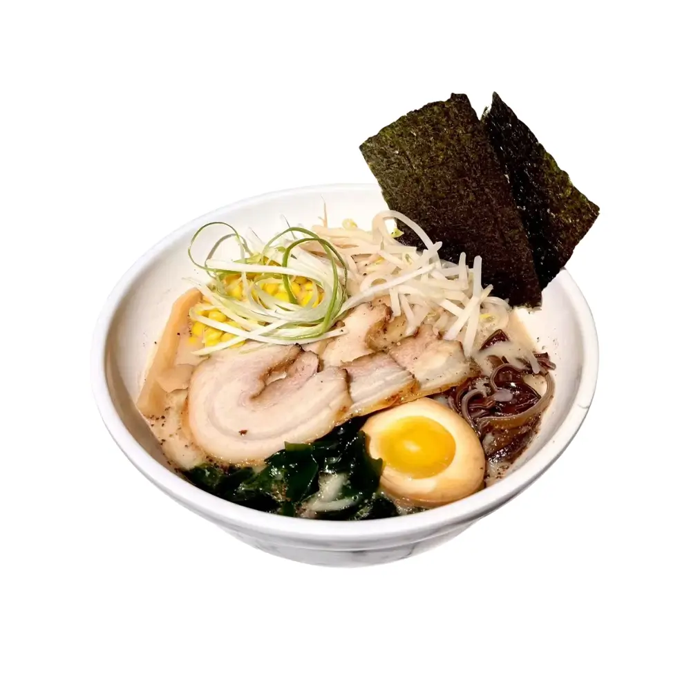 Ikimono-Ramen-Japanese-Restaurant-Black-Garlic-Tonkoutsu-Portland Black garlic tonkotsu ramen at Ikimono Ramen Japanese Restaurant in Portland